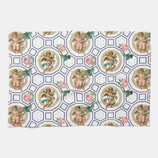 Engelen, Barok, rococo, , Theedoek (Horizontaal)