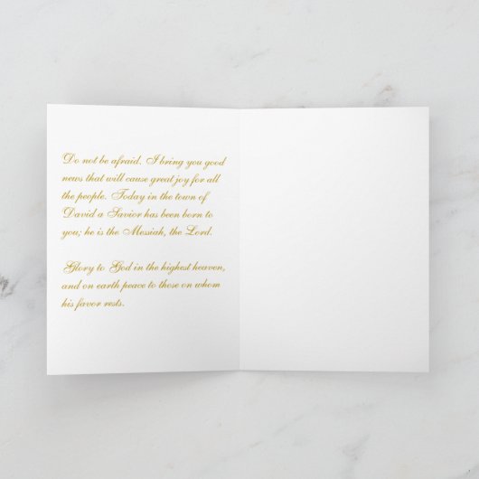  engelen Bezoek de Baby Jesus Feestdagen Kaart (Binnen)