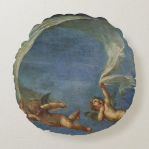 Engelen Detail van Adonis geleid door Cupido's doo Rond Kussen