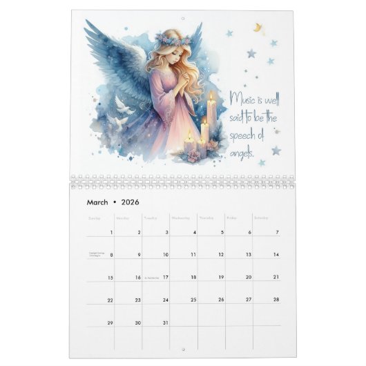 Engelen en Gezegden 2026 Kalender (Mar 2026)