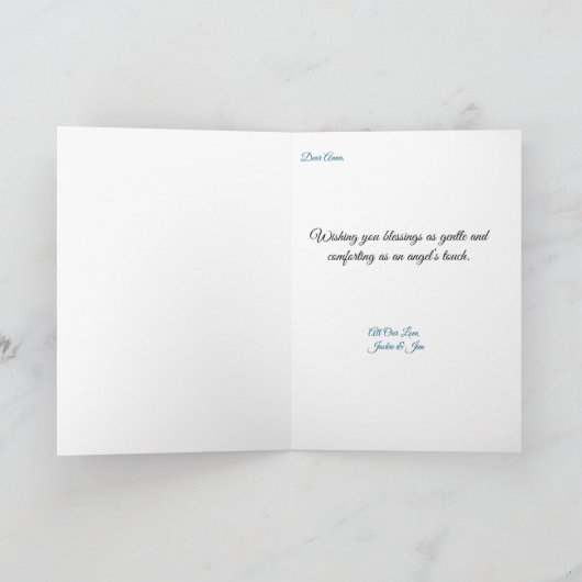 Engelen en Rozen Vintage-Stijl Engel Kaart (Binnen)