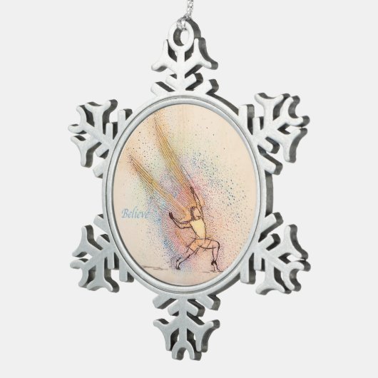 Engelen en sneeuwvlok Inspirerend Ornament (Rechts)