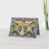 Engelen Garlanding het Baby Christus Feestdagen Kaart (Voorkant)
