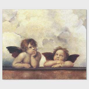 ENGELEN / Gevleugelde Cherubs ,Kerstmis Cadeaupapier