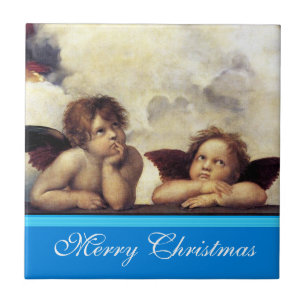 ENGELEN / Gevleugelde Cherubs, Raffaello Sanzio Tegeltje