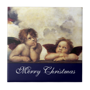 ENGELEN / Gevleugelde Cherubs, Raffaello Sanzio Tegeltje