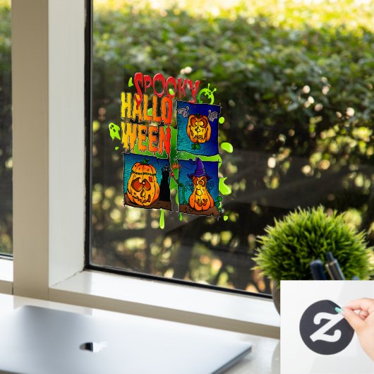 Engelen Halloween Raamsticker (Kantoor)
