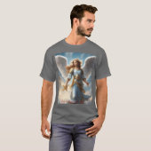 Engelen Helpen Heren Passend T-shirt (Voorkant volledig)