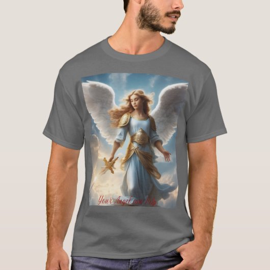 Engelen Helpen Heren Passend T-shirt (Voorkant)