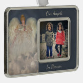 engelen in de hemel traditioneel gedenkteken verzilverd omlijst ornament (Rechts)
