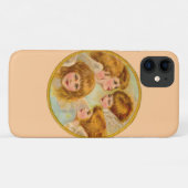 Engelen in een gouden ringcirkel Case-Mate iPhone case (Achterkant (horizontaal))