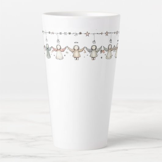Engelen in Harmonie Latte Mok (Voorkant)