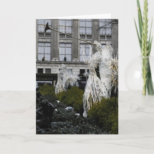 Engelen in Manhattan, Nyc- Kerstkaart Feestdagen Kaart (Voorkant)