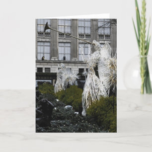 Engelen in Manhattan, Nyc- Kerstkaart Feestdagen Kaart