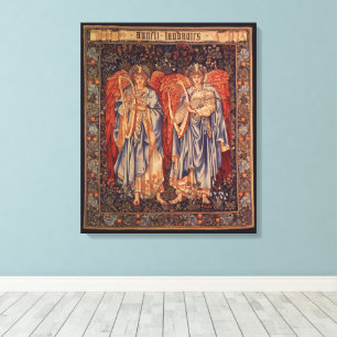 Engelen Laudantes (Prijzende engelen) van Burne Jo Canvas Afdruk