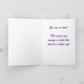 Engelen lopen met je beschermengel Paarse vleugel Kaart (Binnen)