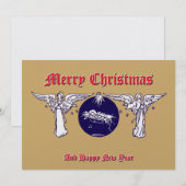 Engelen met Baby Jezus Kerstgeboorte Feestdagenkaart (Voorkant / Achterkant)