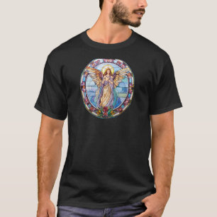 Engelen met Halo Kerst Religieus Gebed Engelen T-shirt