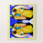 Engelen met lichten legpuzzel (Verticaal)