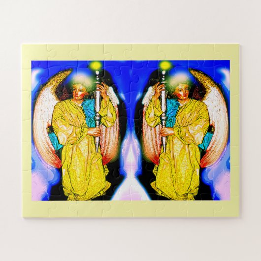 Engelen met lichten legpuzzel (Horizontaal)