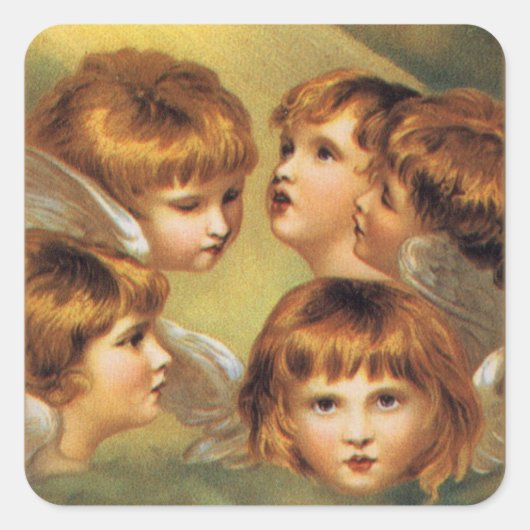 Engelen met rood haar - sticker (Voorkant)