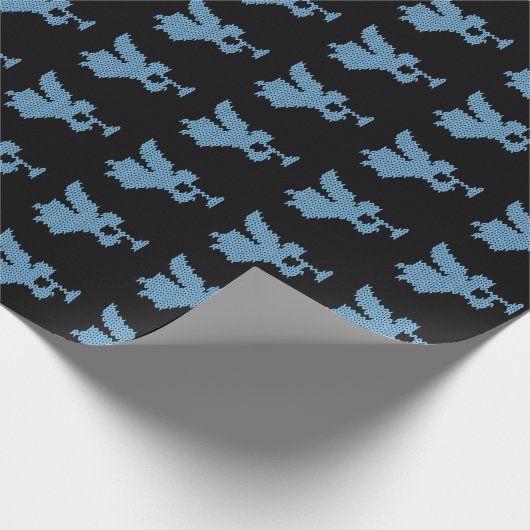 Engelen met trompet Christelijk Vrolijk Kerstfeest Cadeaupapier (Hoek)