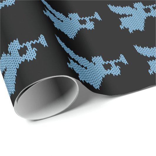 Engelen met trompet Christelijk Vrolijk Kerstfeest Cadeaupapier (Rol Hoek)