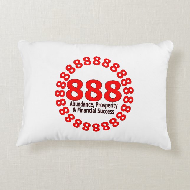 Engelen nummer 888 – Abundance & Harmony Accent Kussen (Achterkant)