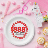 Engelen nummer 888 - overvloed en geluk papieren bordje (Feest)