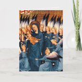 Engelen Omringend Maagd & Christus Kind Feestdagen Kaart (Voorkant)