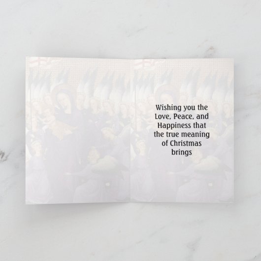 Engelen Omringend Maagd & Kind - Wilton Diptych Feestdagen Kaart (Binnen)