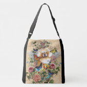 Engelen onder ons tonen kruislichaam en canvas tas (Achterkant)