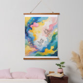 Engelen ontwerp  hangend wandkleed (Slaapkamer)