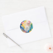 Engelen ontwerp ronde sticker (Envelop)