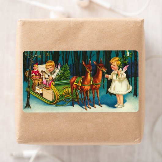 Engelen op de weg etiket (Insitu)