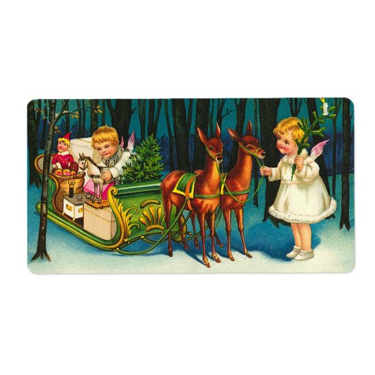 Engelen op de weg etiket (Voorkant)