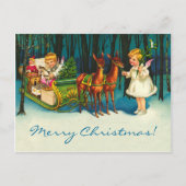 Engelen op de weg feestdagenkaart (Voorkant)