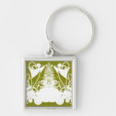 Engelen op groen sleutelhanger (Voorkant)