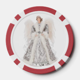 Engelen Poker Chips, rode gestreepte rand Chips