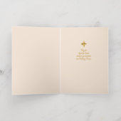 Engelen rond de kerstboom folie feestdagenkaart (Binnenlaag)