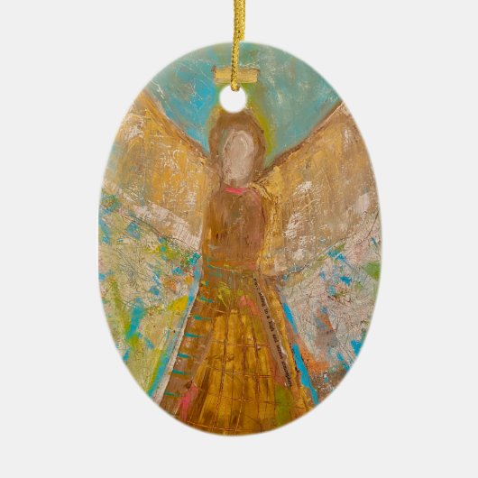ENGELEN SIERADEN GOUD- ARTalli Keramisch Ornament (Voorkant)