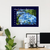 Engelen slapen in Hydrangea tuinen kunstprinten Bl Poster (Thuiskantoor)