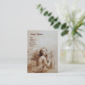 ENGELEN SPELEN LYRA OVER DE WOLKEN, EI VISITEKAARTJE (Staand voorkant)