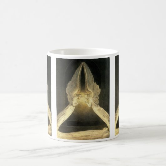 Engelen uit de oude tijd zweven boven Jezus Christ Koffiemok (Center)