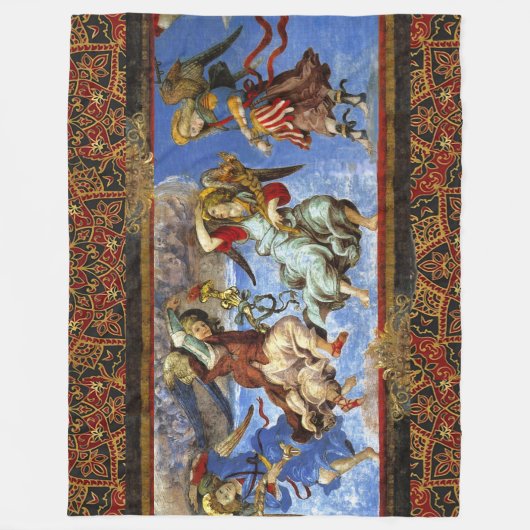 Engelen uit veronderstelling en aankondiging door  fleece deken (Voorkant)