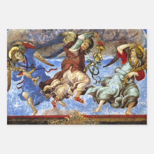 Engelen uit veronderstelling en aankondiging door  inpakpapier vel (Voorkant 3)