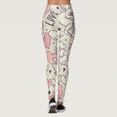 Engelen, Valentijnsdag, liefdespatroon. Leggings (Achterkant)