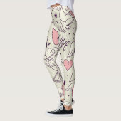 Engelen, Valentijnsdag, liefdespatroon. Leggings (Links)