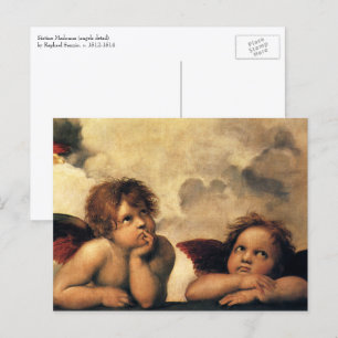 Engelen van de Sixtijnse Madonna door Raphael Sanz Briefkaart