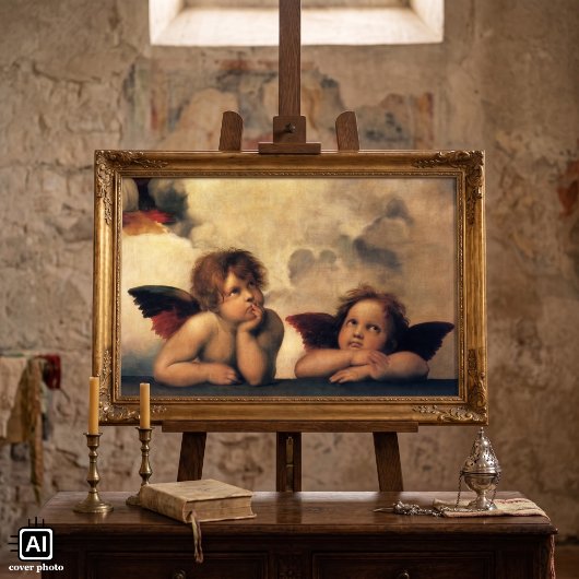 Engelen van de Sixtijnse Madonna door Raphael Sanz Poster